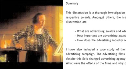 Dissertation advertising awards